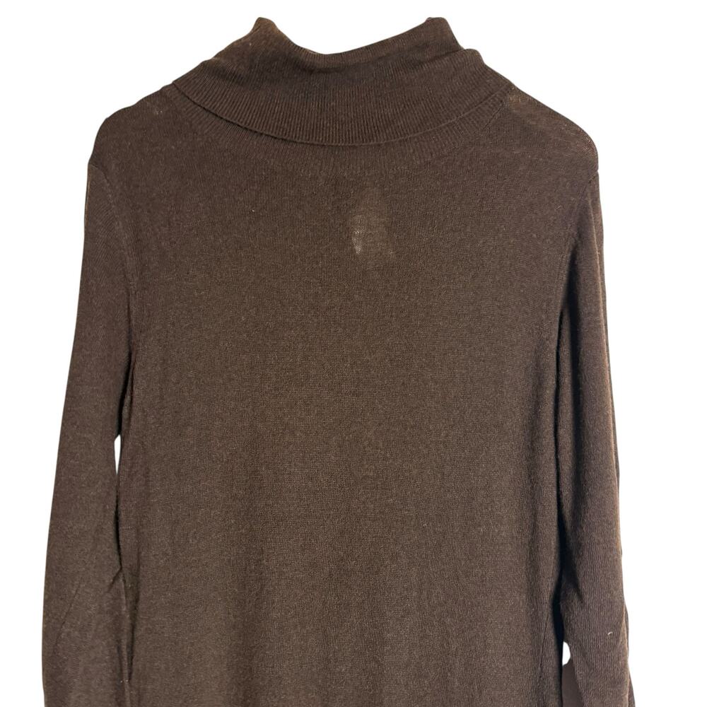 Pietro Brunelli Milano Brown La Salle Wool Blend Turtleneck Sweater Maxi Dress S - Picture 7 of 15